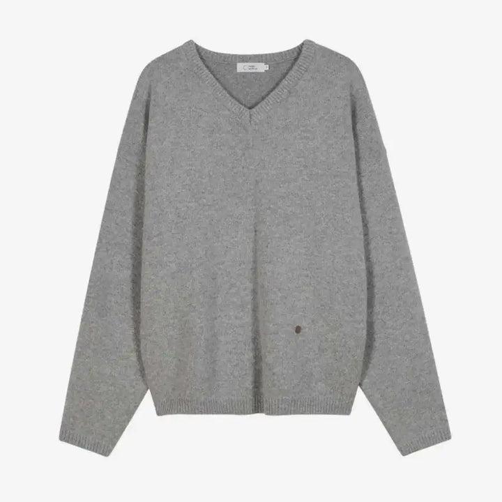 [BUNJANG] Node Archive Oversized V-Neck Knit Melange Gray / (1) 노드아카이브 오버사이즈 브이넥 니트 멜란지그레이