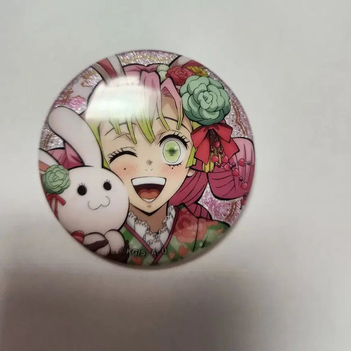[BUNJANG] Demon Slayer Mitsuri Rabbit Year Can Badge / 귀멸의 칼날 토끼의 해 미츠리 캔뱃지