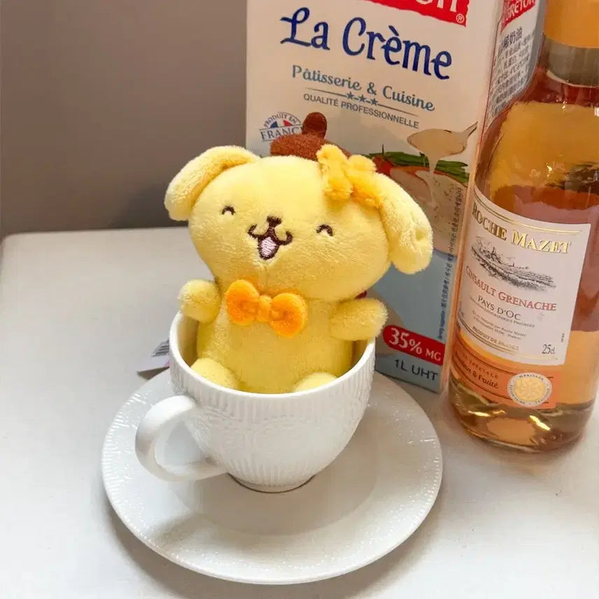 [BUNJANG] Sanrio Pompompurin Pastel Smiling Plush Keyring / 파스텔 산리오 폼폼푸린 눈웃음 인형 키링 (새상품)