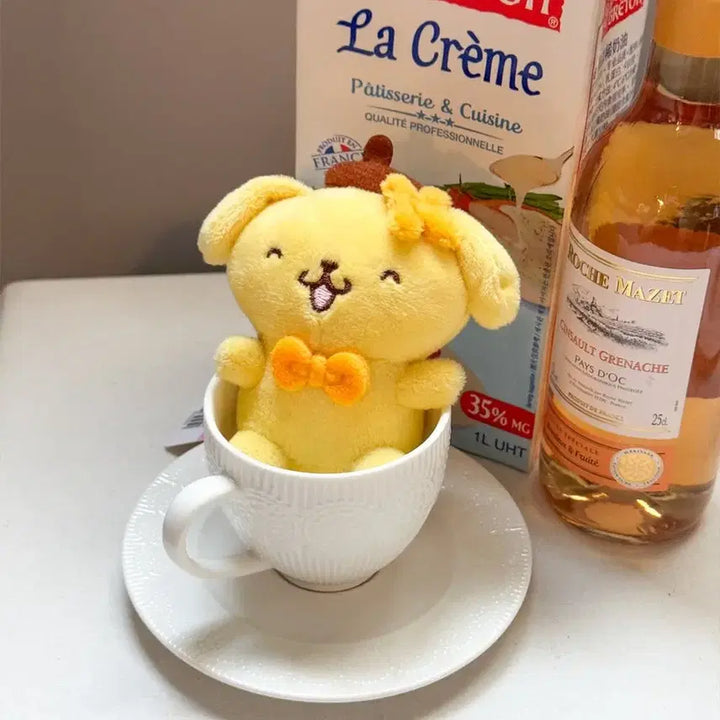 [BUNJANG] Sanrio Pompompurin Pastel Smiling Plush Keyring / 파스텔 산리오 폼폼푸린 눈웃음 인형 키링 (새상품)