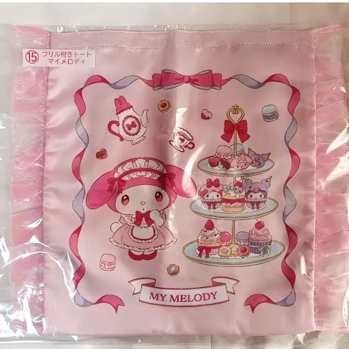 [BUNJANG] My Melody Frill Tote Bag - Pink / 마이멜로디 프릴 토트백 핑크