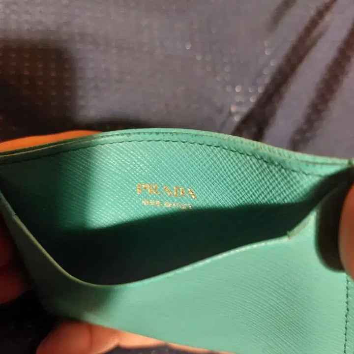 [BUNJANG] Prada Saffiano Card Wallet / 프라다 사피아노 카드지갑 민트(정품)