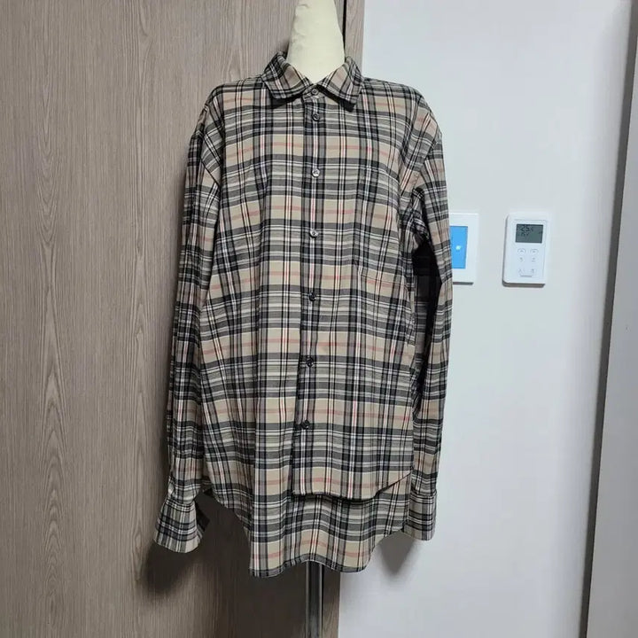 [BUNJANG] Solid Homme Oversized Checkered Shirt 48 / 솔리드옴므 오버핏 체크무늬 이중남방 셔츠 48