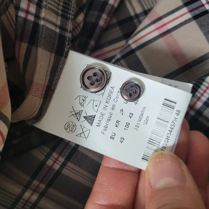 [BUNJANG] Solid Homme Oversized Checkered Shirt 48 / 솔리드옴므 오버핏 체크무늬 이중남방 셔츠 48