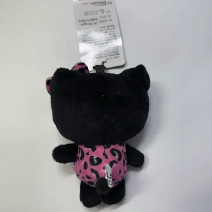[BUNJANG] Sanrio Black Leopard Hello Kitty Keyring / 산리오 블랙 호피 헬로키티 인형 키링