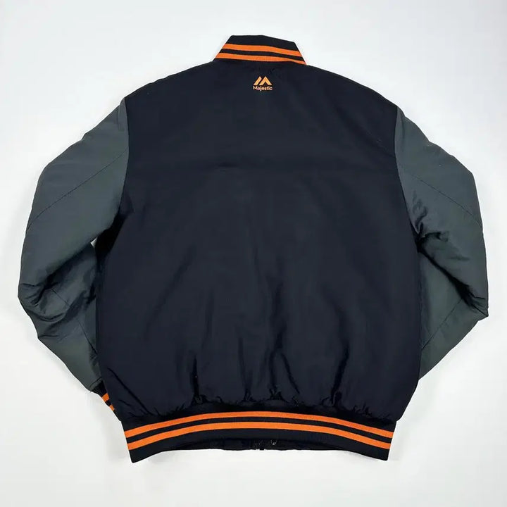 [BUNJANG] Majestic USA Flag Black Varsity Stadium Jumper (M) / 마제스틱 성조기 블랙 바시티 스타디움 점퍼 (M)