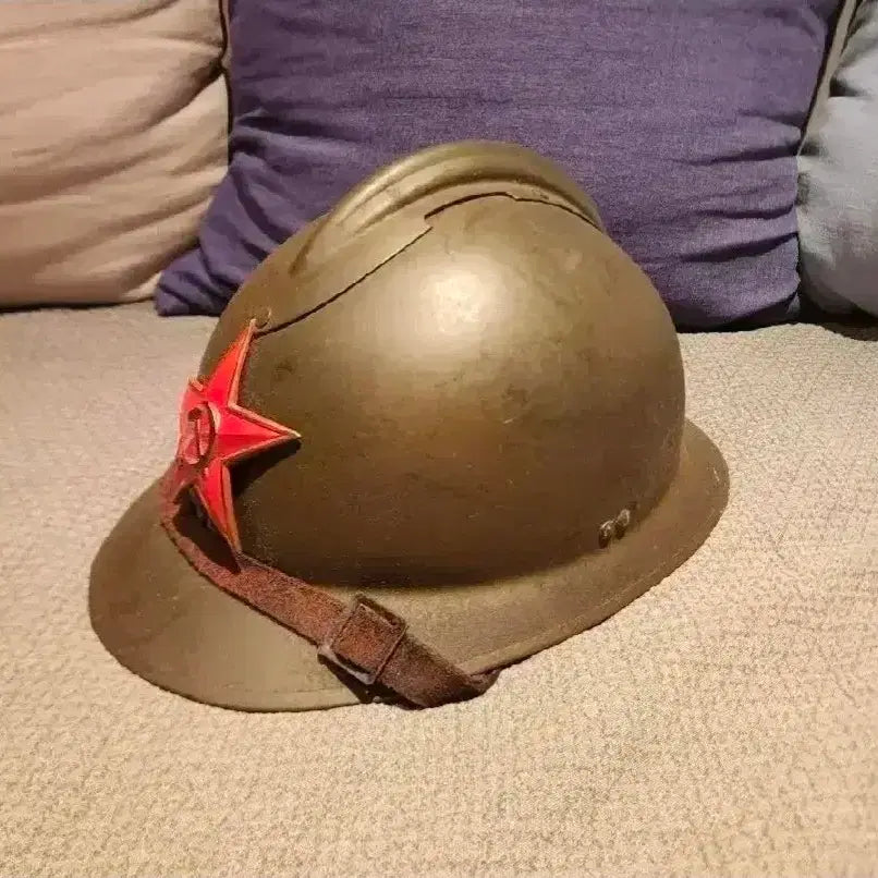 [BUNJANG] French Adrian Helmet (WW2) with Soviet Replica Mark / WW2 세계이차대전 프랑스군 철모 아드리안 헬멧 소련군 아드리안 헬멧