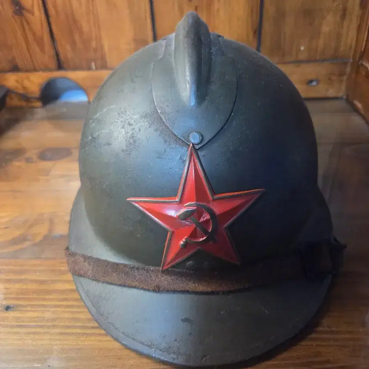 [BUNJANG] French Adrian Helmet (WW2) with Soviet Replica Mark / WW2 세계이차대전 프랑스군 철모 아드리안 헬멧 소련군 아드리안 헬멧