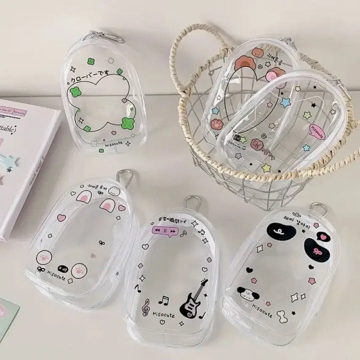[BUNJANG] Transparent PVC Doll Pouch Case for 10cm/15cm Plush Dolls (Bear/Rabbit) / 투명 인형 파우치 솜인형 누이 케이스 pvc 가방 곰 토끼 10cm 15