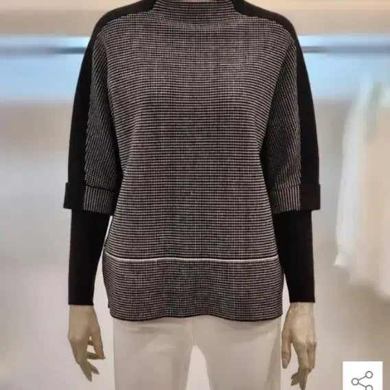 [BUNJANG] Layered Pullover Knit / 프렐린 블랙 레이어드 풀오버 니트 여성