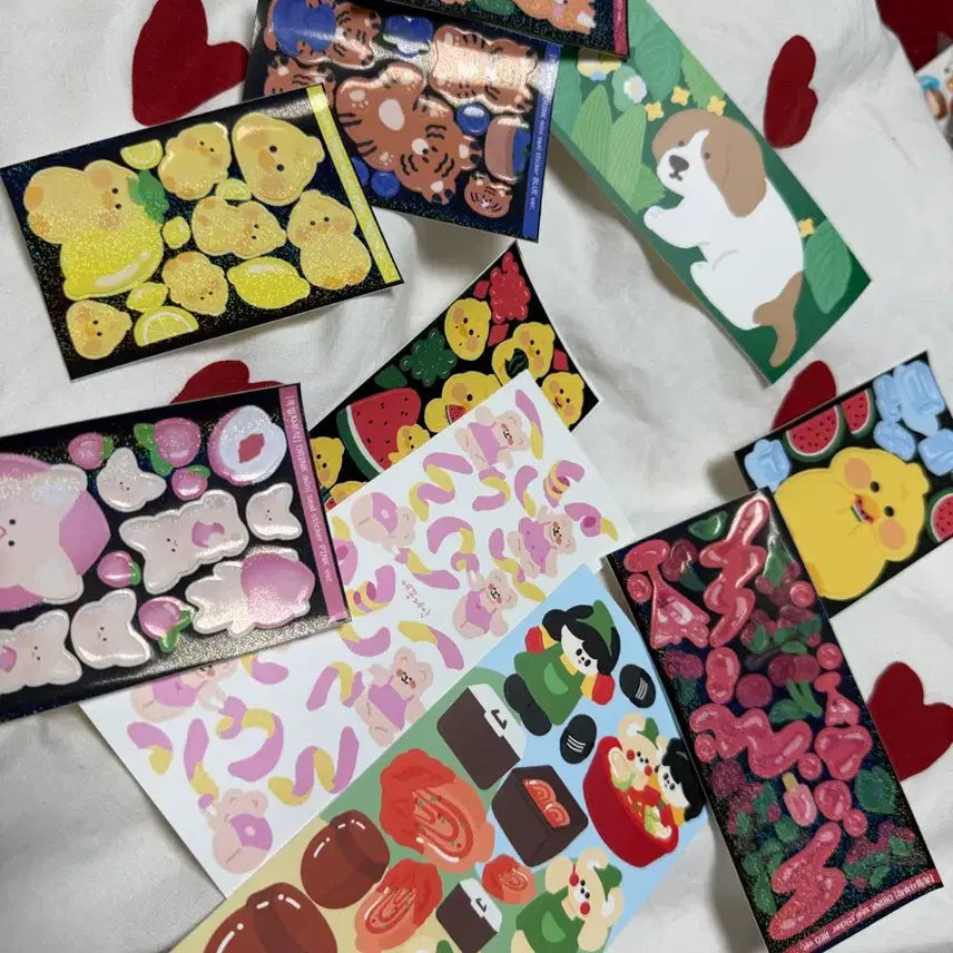 [BUNJANG] Domestic Artist Character Sticker Set / 국내 작가 캐릭터 씰스티커 50장+a 미사용제품  세트별 상세 사진 봐주