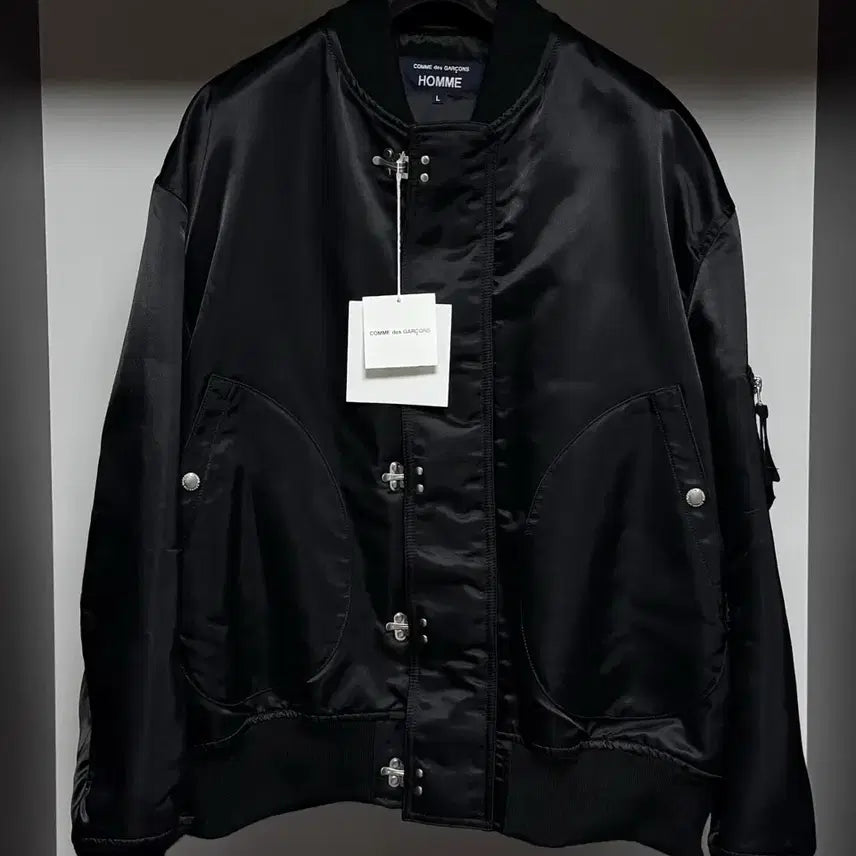 [BUNJANG] Comme des Garcons Homme Satin Bomber Jacket / 꼼데가르송 옴므 사틴 봄버 자켓