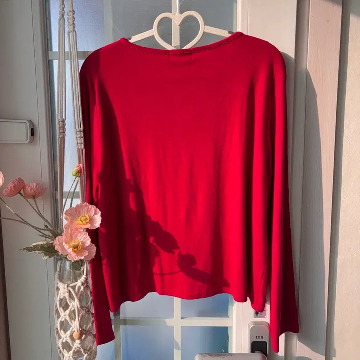 [BUNJANG] MANIMU Red One-Button Cotton Cardigan / [빈티지] MANIMU 레드 원버튼 면 가디건 - 옷장정리