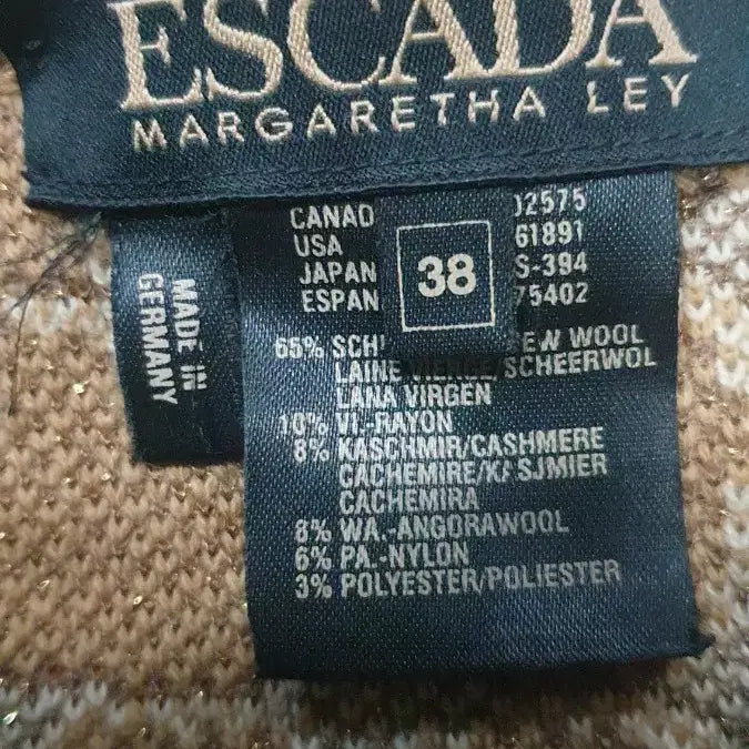 [BUNJANG] ESCADA Knit Zip-Up Jacket / ESCADA 에스카다 니트집업 자켓 38사이즈