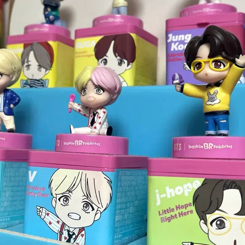 [BUNJANG] BTS TinyTAN Baskin Robbins Figure Block Pack / 방탄소년단 배스킨라빈스 타이니탄 피규어 블록팩