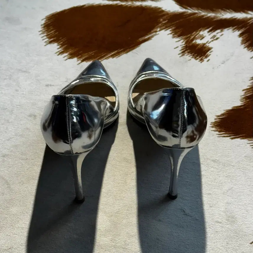 [BUNJANG] PRADA Silver Metallic Pumps Heel 35 (230) / PRADA 프라다 실버 메탈릭 펌프스 힐 35 (230)