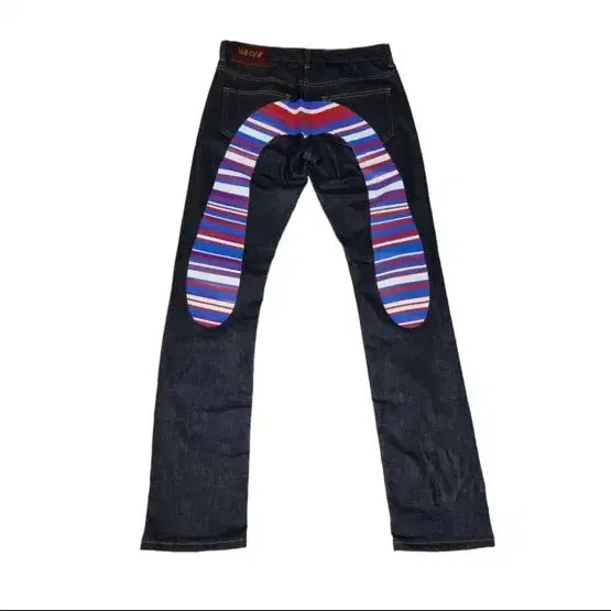 [BUNJANG] EVISU Stripe Back Logo Denim Pants / (급처)에비수 스트라이프 백로고 데님팬츠