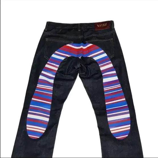 [BUNJANG] EVISU Stripe Back Logo Denim Pants / (급처)에비수 스트라이프 백로고 데님팬츠
