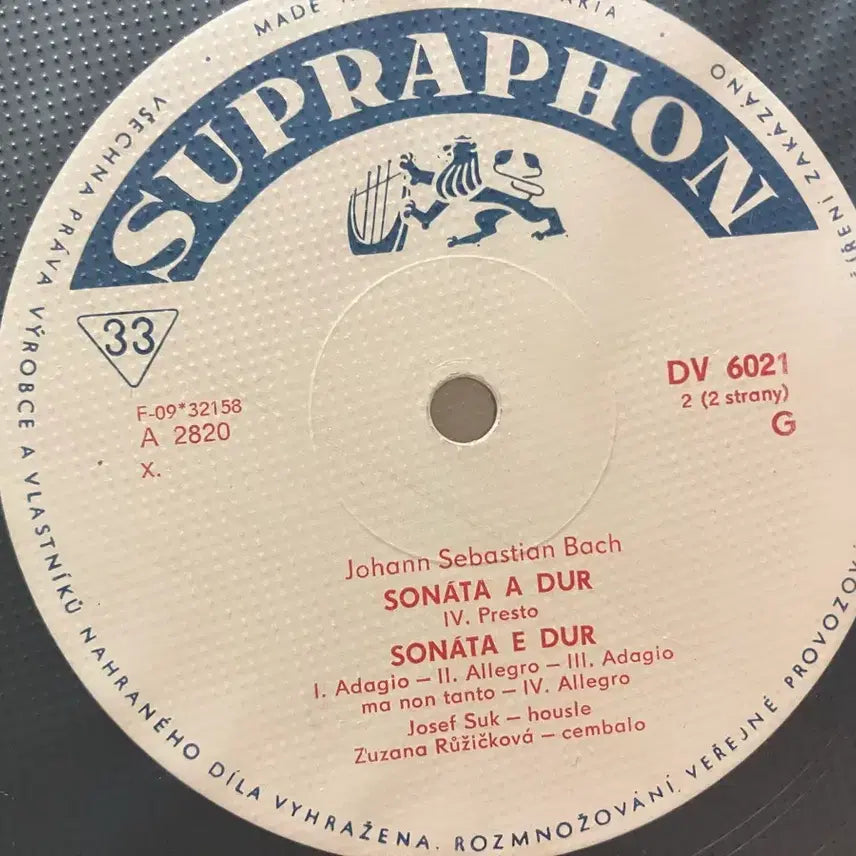 [BUNJANG] Johann Sebastian Bach Violin &amp; Harpsichord Sonatas LP / 모노초반LP) 바흐 - 바이올린 &amp;하프시코드 소나타