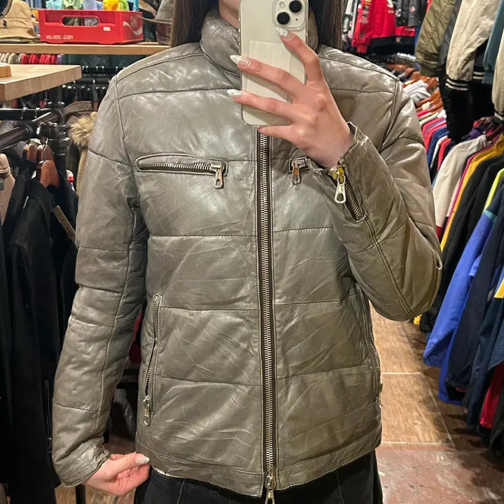 [BUNJANG] VTG Short Padded Jacket / [HI] VTG 숏 패딩 카키