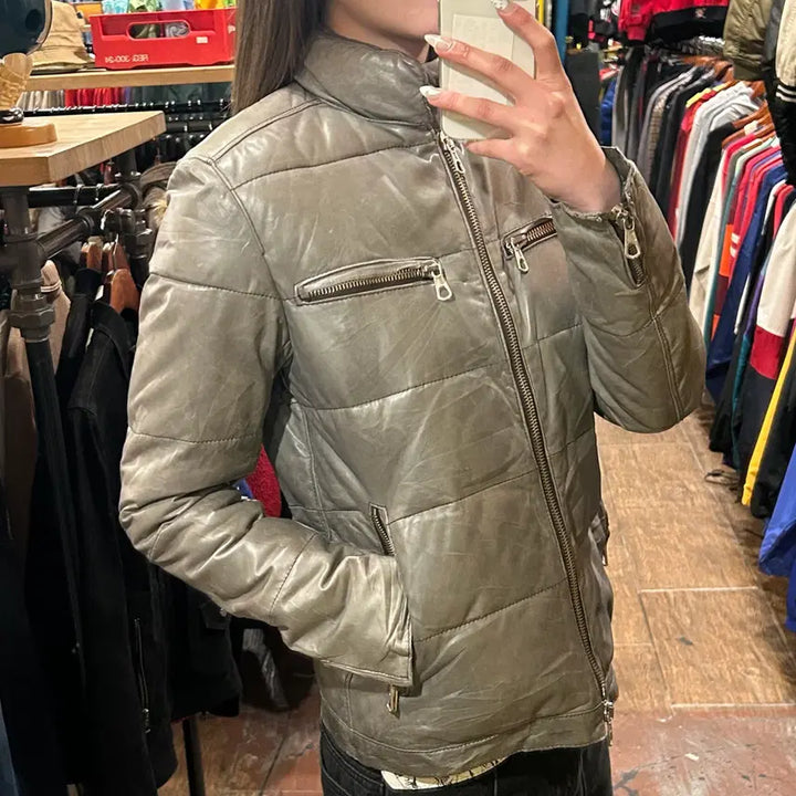 [BUNJANG] VTG Short Padded Jacket / [HI] VTG 숏 패딩 카키