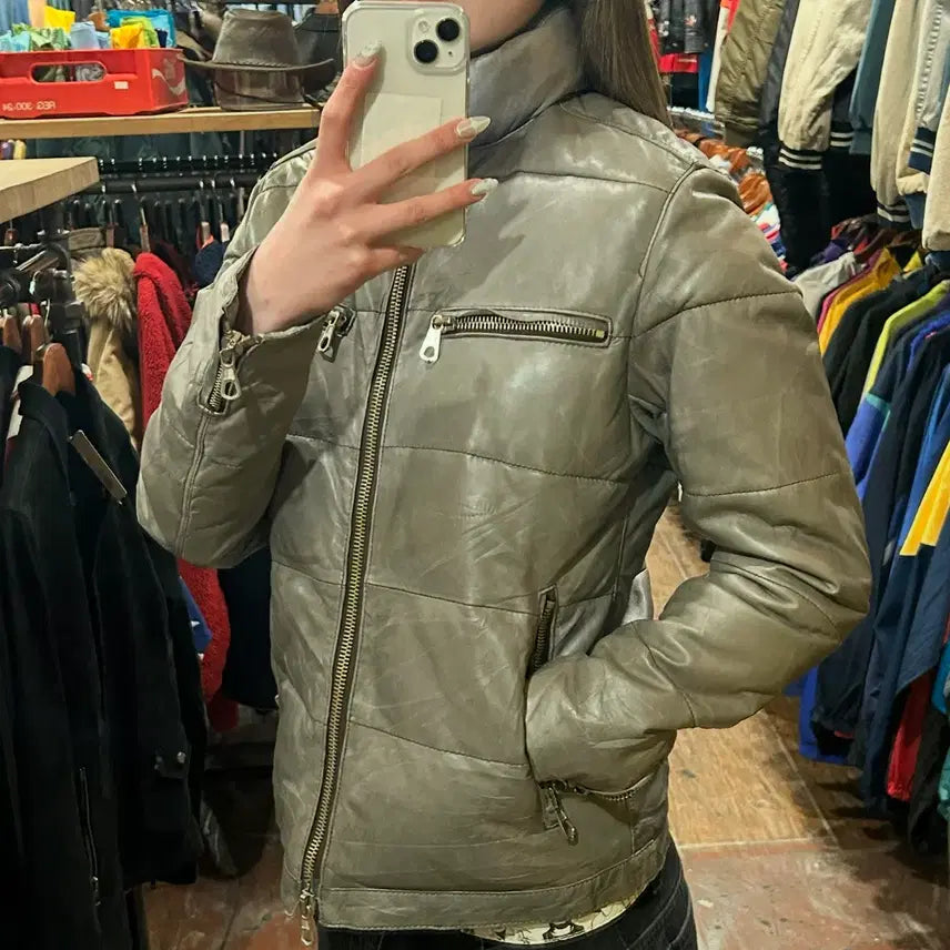 [BUNJANG] VTG Short Padded Jacket / [HI] VTG 숏 패딩 카키