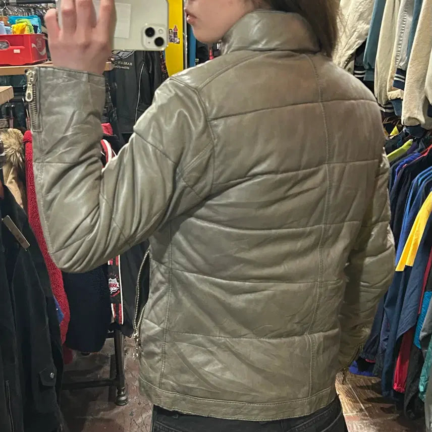 [BUNJANG] VTG Short Padded Jacket / [HI] VTG 숏 패딩 카키