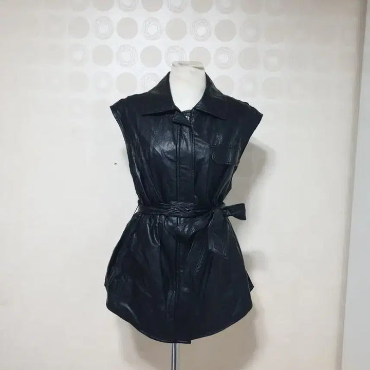 [BUNJANG] Black Leather Vest / 가죽조끼55/블랙조끼55/가죽블랙조끼55