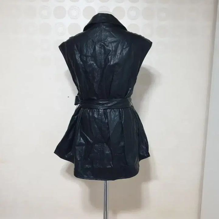 [BUNJANG] Black Leather Vest / 가죽조끼55/블랙조끼55/가죽블랙조끼55