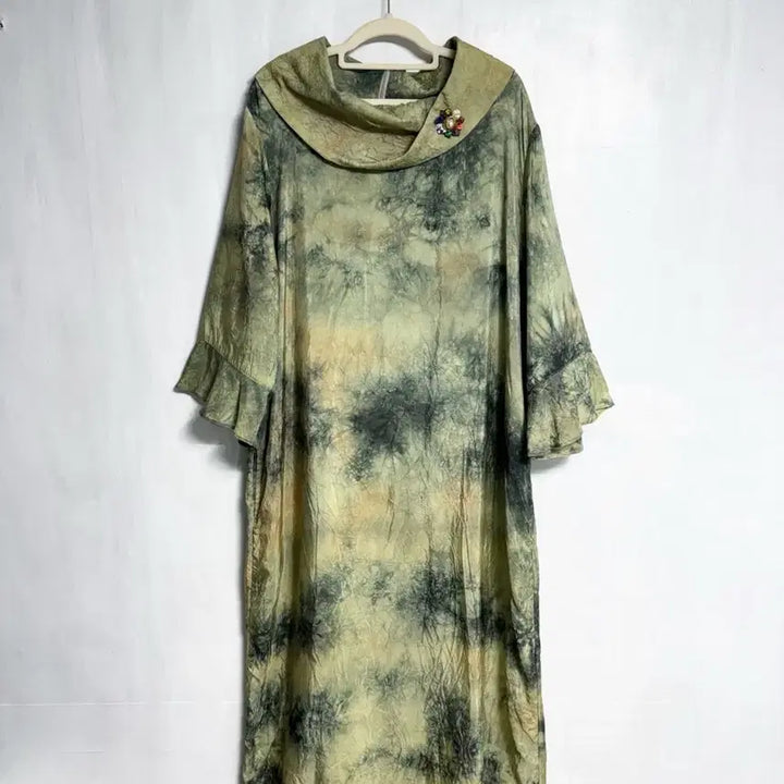 [BUNJANG] Natural Dye Rayon Dress with Brooch Set / (맞춤옷) 천연염색 인견 원피스(브로치 세트)