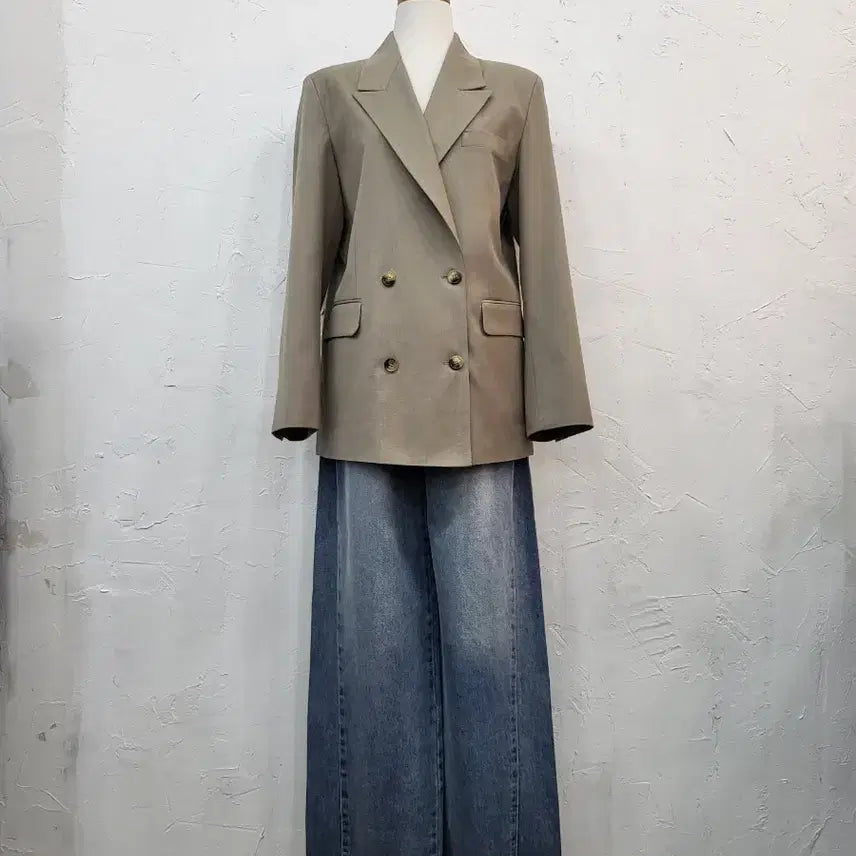 [BUNJANG] Beige Double Button Jacket / 봄신상 베이지 더블 버튼 자켓F