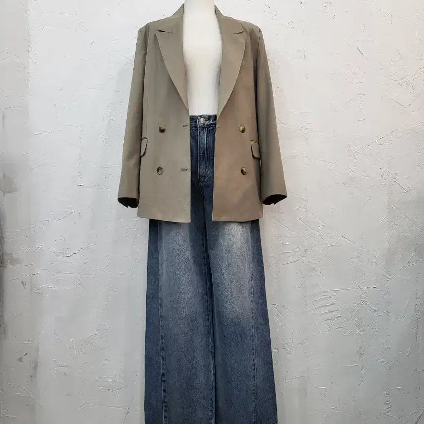 [BUNJANG] Beige Double Button Jacket / 봄신상 베이지 더블 버튼 자켓F