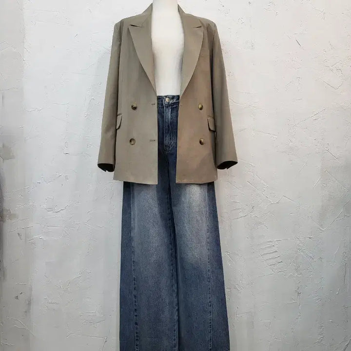 [BUNJANG] Beige Double Button Jacket / 봄신상 베이지 더블 버튼 자켓F