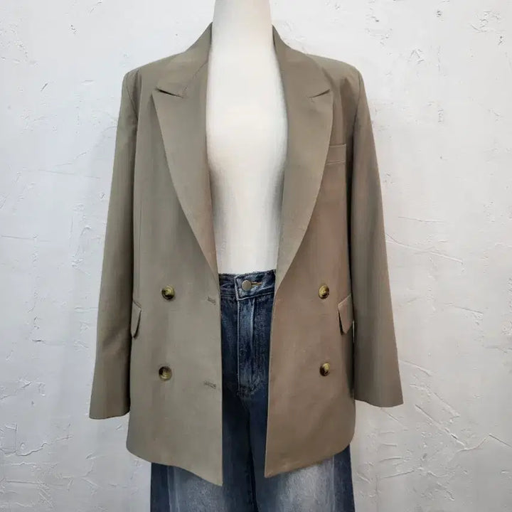 [BUNJANG] Beige Double Button Jacket / 봄신상 베이지 더블 버튼 자켓F