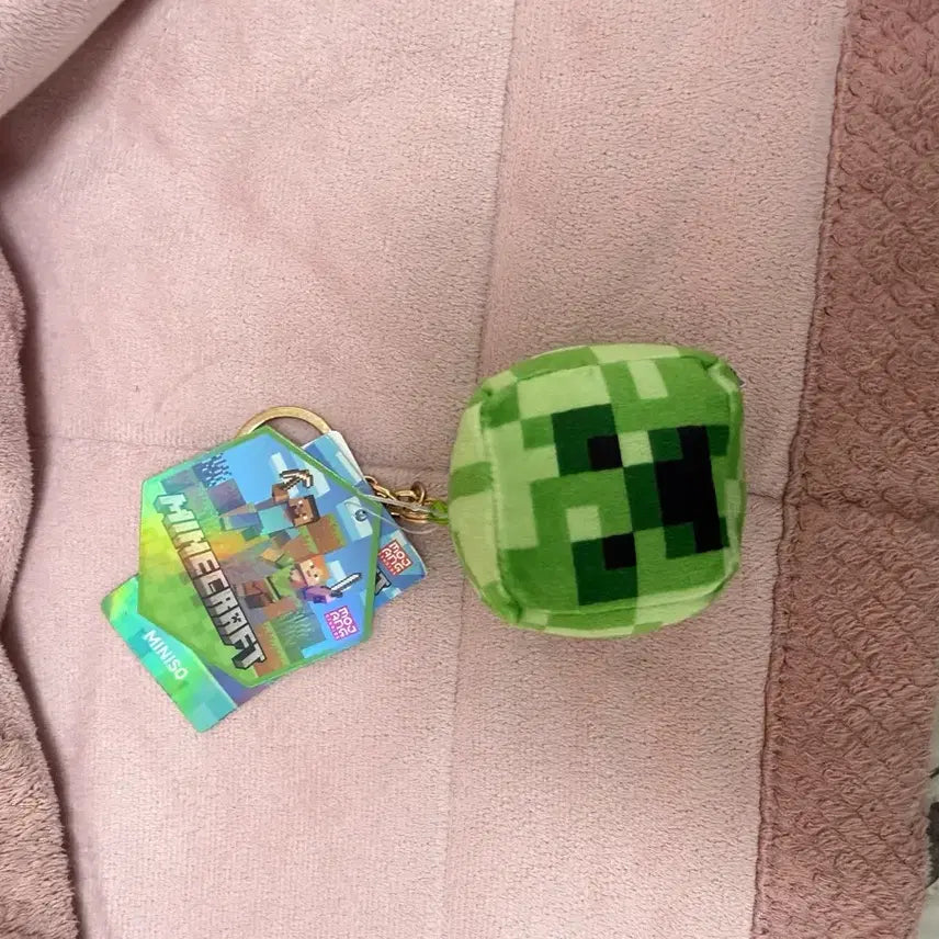 [BUNJANG] Minecraft Miniso Creeper Keyring / 마인크래프트 미니소 크리퍼 인형 키링