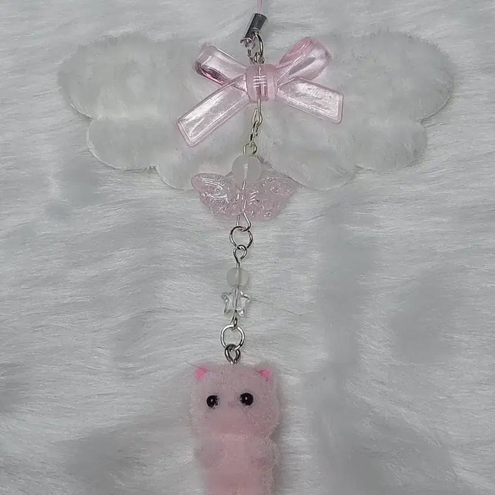 [BUNJANG] Cute Cat Angel Keyring / 귀염뽀짝  고양이 천사 키링