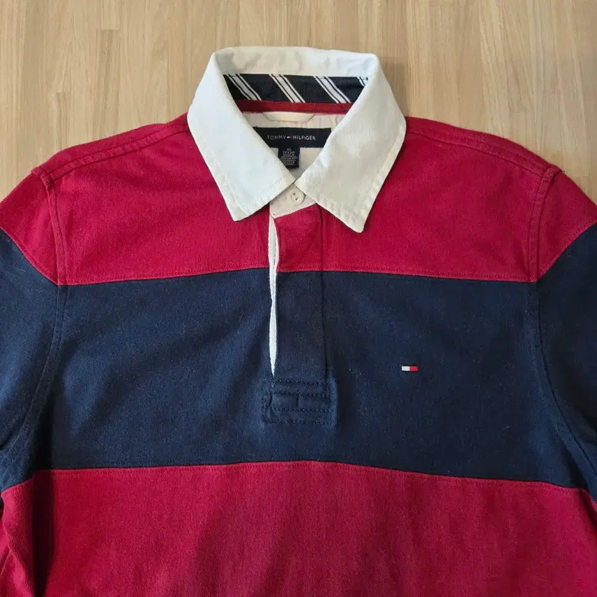 [BUNJANG] Rugby Shirt / 95) 타미힐피거 스트라이프 럭비 셔츠 카라티