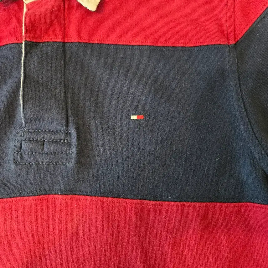 [BUNJANG] Rugby Shirt / 95) 타미힐피거 스트라이프 럭비 셔츠 카라티