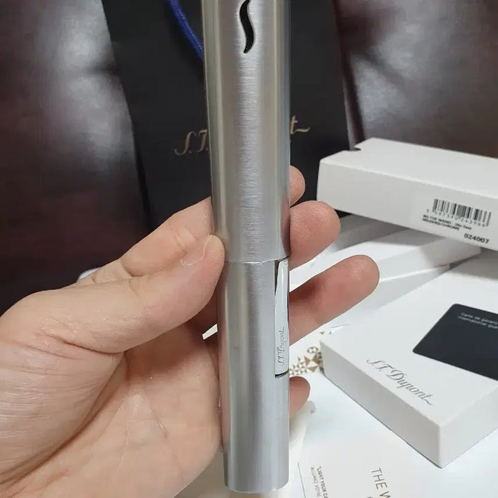 [BUNJANG] Dupont Turbo Brushed Chrome Lighter / [새상품,풀세트] 듀퐁라이터 신형 터보 브러쉬드 크롬 쌍불 터보 듀퐁