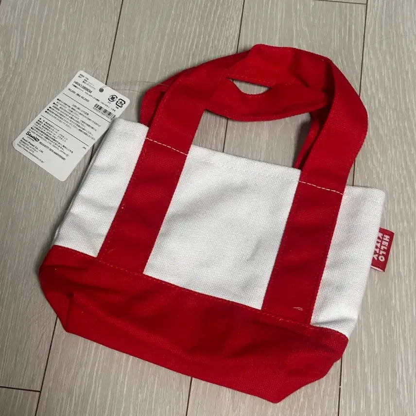 [BUNJANG] Hello Kitty Red White Mini Tote Bag / 헬로키티 레드 화이트 미니 토트백