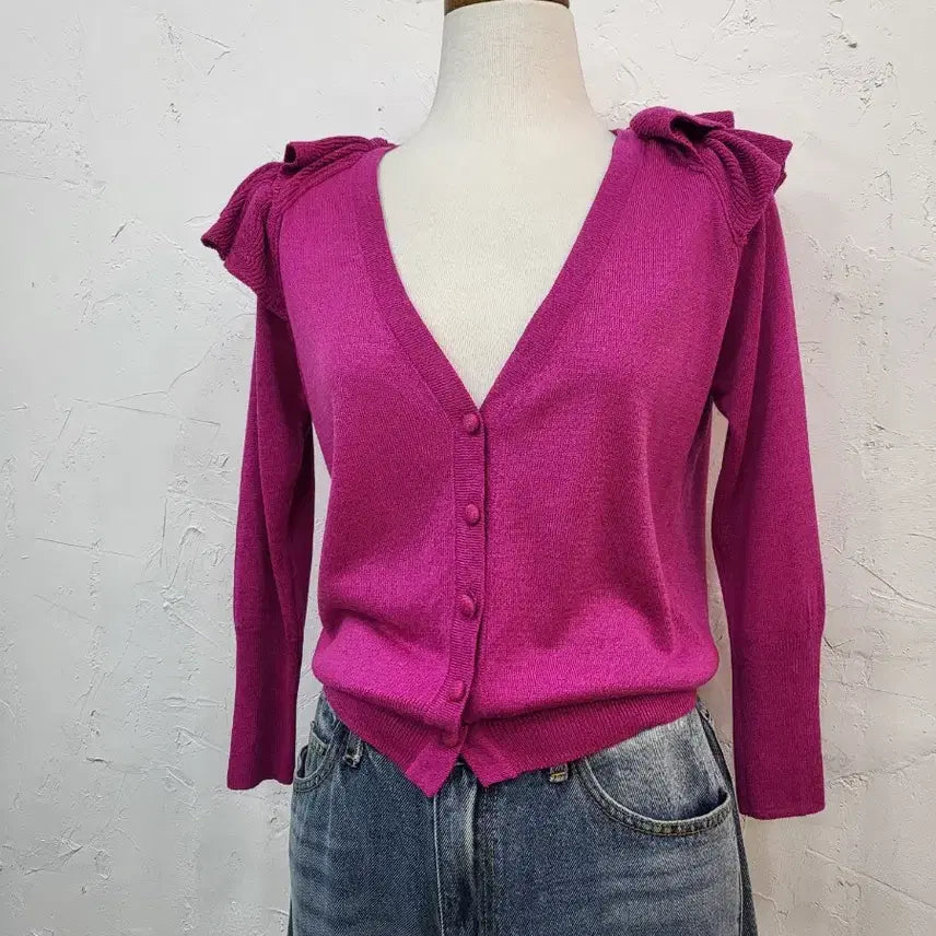 [BUNJANG] S Spring Frill Cardigan / 봄신상 프릴가디건 S