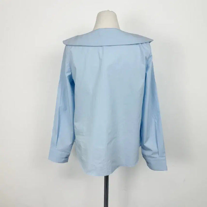 [BUNJANG] Big Collar Wrap Blouse / 봄 빅카라 사선 단추 랩 면 블라우스 셔츠 남방 에이블리 지그재그