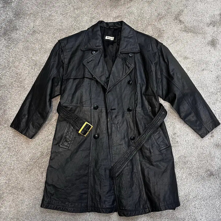 [BUNJANG] SONCEUR Daiya Trench Coat Jacket / SONCEUR Daiya 소가죽 트렌치 코트 자켓M-L