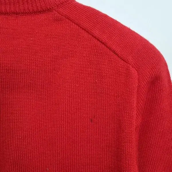[BUNJANG] FILA Retro Red Knit / FILA 필라 레트로 레드 니트 [L] 울 100% 빈티지 레드 니트
