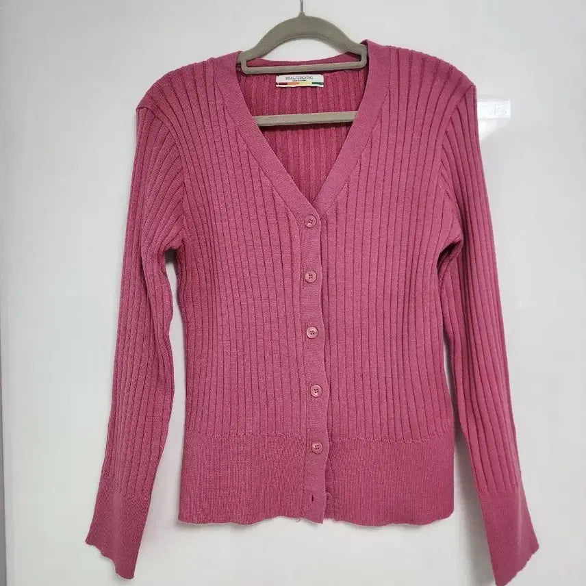 [BUNJANG] BBALJUNOCHO Pink Knit Cardigan / BBALJUNOCHO 핑크 니트 가디건