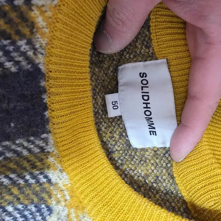 [BUNJANG] Solid Homme Check Knit / 솔리드옴므 체크니트