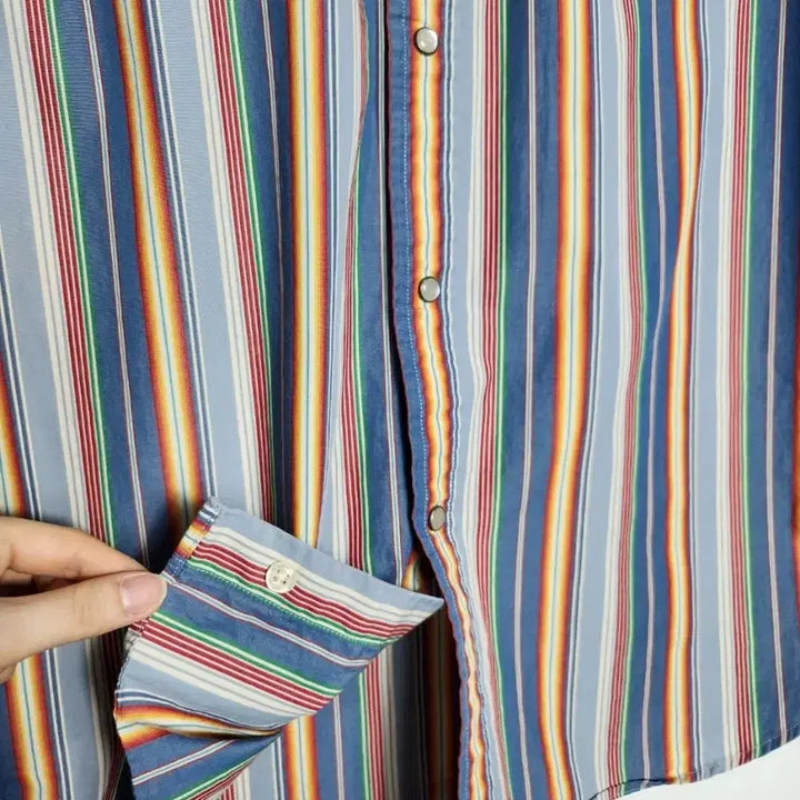 [BUNJANG] Polo Ralph Lauren Stripe Western Shirt (Boys) / XL 폴로 랄프로렌 스트라이프 웨스턴 셔츠 보이즈