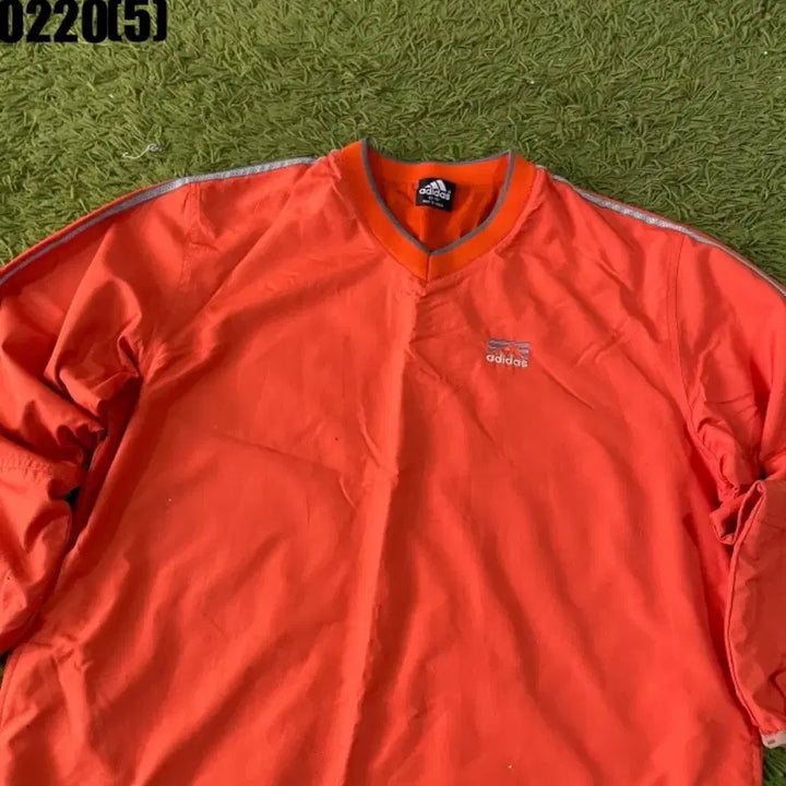 [BUNJANG] Adidas 0220 Warm-Up Pullover / 아디다스 오렌지색 웜업 바람막이 풀오버 0220