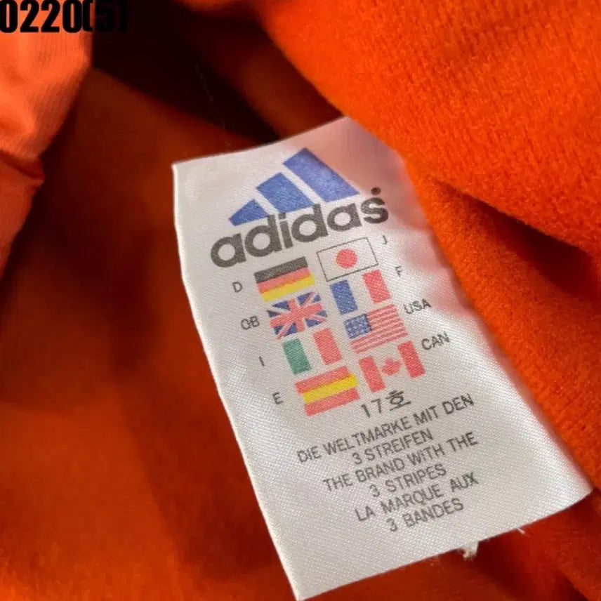 [BUNJANG] Adidas 0220 Warm-Up Pullover / 아디다스 오렌지색 웜업 바람막이 풀오버 0220