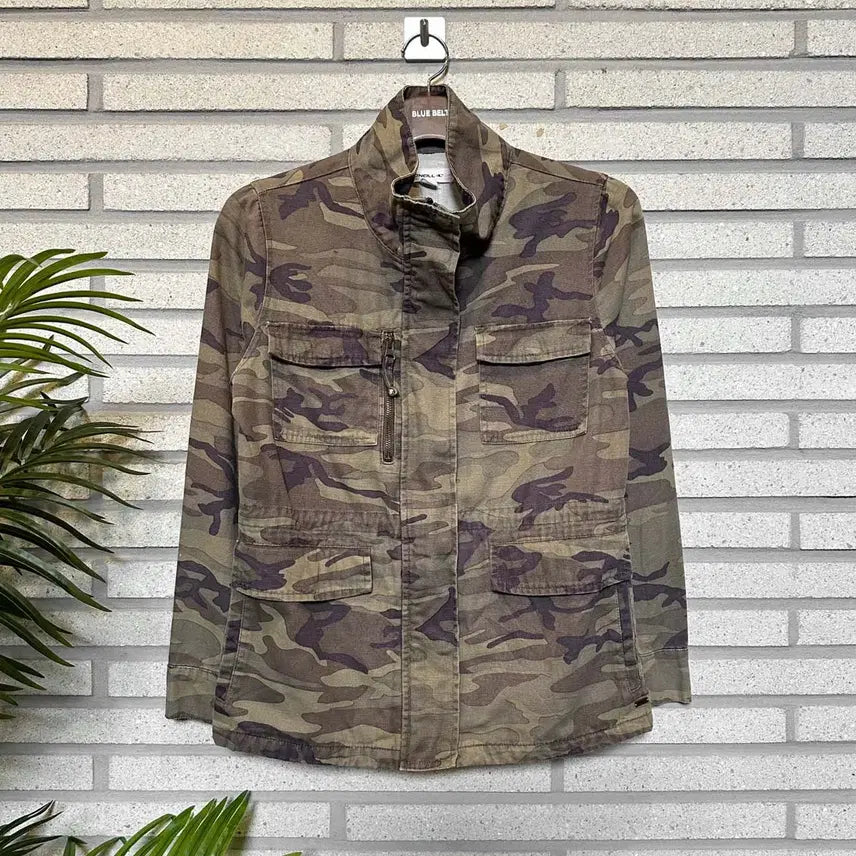 [BUNJANG] Vintage Field Jacket / JPN VINTAGE 필드 자켓 하이넥 멀티포켓 카모 패턴 디테일 카키